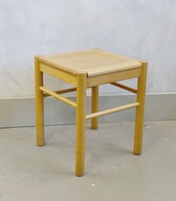 Vintage wooden stool MCM Swedish Design Beech