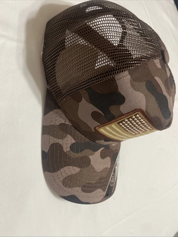 Gorra Ariat Para Hombres B-Fit Escudo Logo Malla Espalda Snapback Sombrero Foto 3 de 4