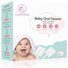 Cuckool 100-Pack Baby Tongue Cleaner, Baby Oral Cleaner, Upgrade Teeth and Gum