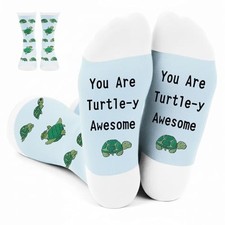 Funny Turtle Socks Gift for Women Turtle Lovers Christmas Valentines Gift for