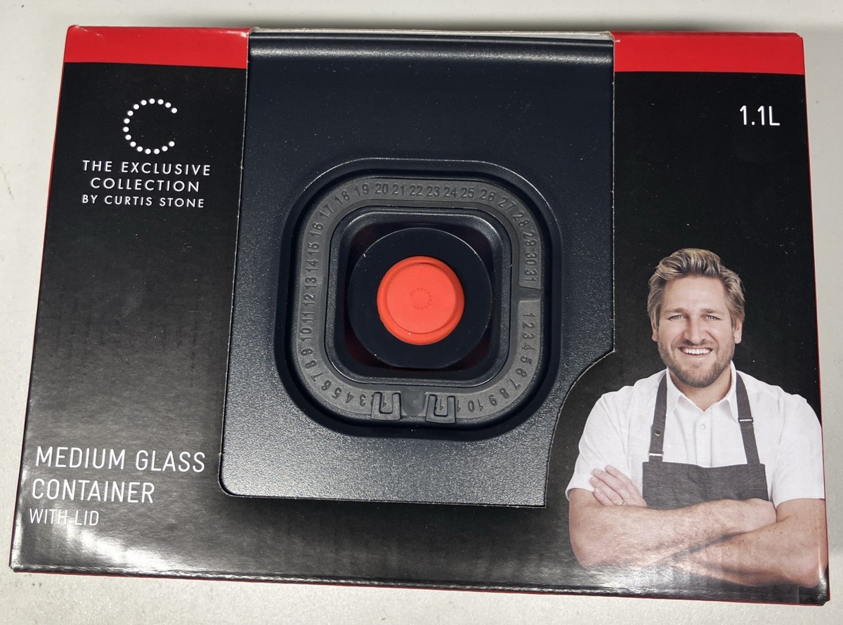 Coles Curtis Stone Glass Cookware Medium Glass Container with Lid