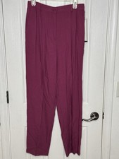 Vintage Women s Sag Harbor Pants New With Tags Color Plum Size 12