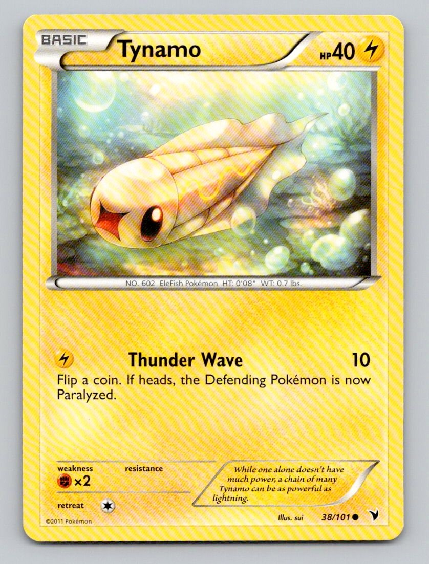 Tynamo 38/101 Common Noble Victories Pokemon Near Mint
