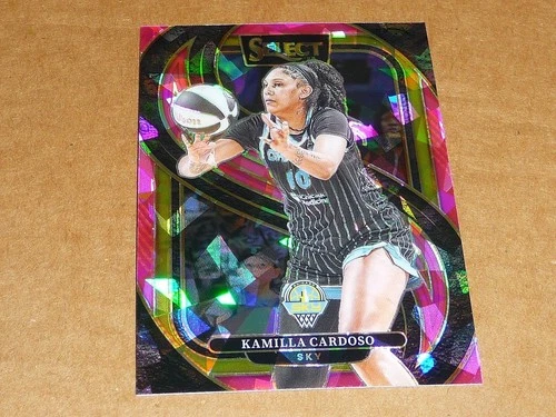 2025 Panini Select WNBA KAMILLA CARDOSO PINK ICE PRIZM SKY #180