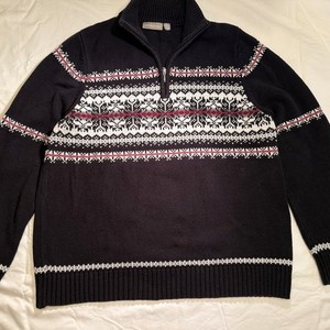 Men’s Croft &Barrow Ski Sweater, Nordic, Fair Isle Sweater Size XL  Cotton