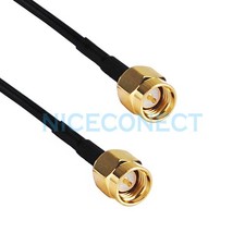 SMA Male to SMA Male Plug Straight Adapter Lot Jumper Pigtail RG174 Coax Cable