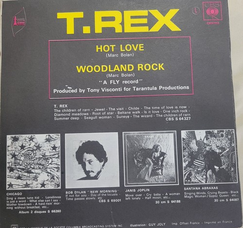 T. REX SOLID HOT LOVE VINYL 45 FRANCE FRENCH IMPORT PS 7 INCH MARC BOLIN VINYL - Picture 2 of 3