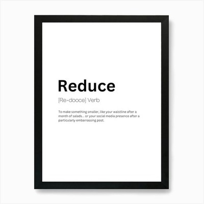 Reduce Definition Meaning Art Print Framed Wall Art Poster Canvas Print Picture