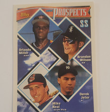 Topps 1994 Prospects SS Derek Jeter Orlando Miller Brandon Wilson Mike Neal #158