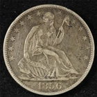 1856-O 50c Seated Liberty Half Dollar - Free Shipping USA