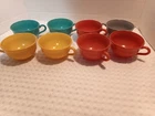 Hazel Atlas Tea/Coffee Cups Solid Vintage 4 x 4 Milk Glass Cups Lot of Eight