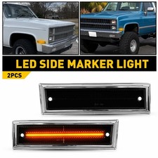 Smoke LED Front Side Marker Light For Blazer Chevy GMC C/K Jimmy Suburban Pickup