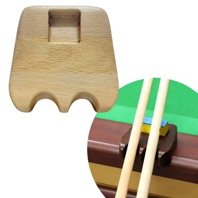 Sturdy Pool Cue Rack Wooden 2 Compartment Holder for Billiards Halls and Playroom