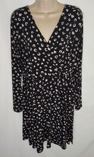 Hail3y:23 Women's Black & White Leopard Print Tie-Side Dress / Size XXL / EUC