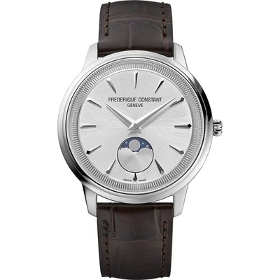 Frédérique Constant Montre Marron Analogique Unisexe Moneta Moonphase - Photo 1/4