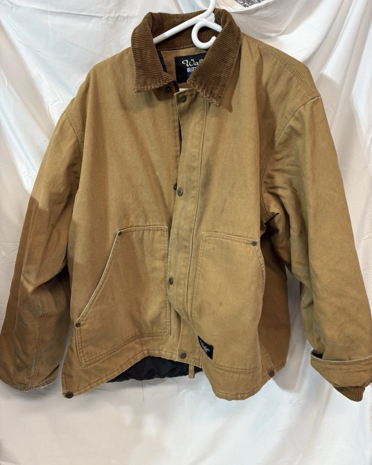 Vintage Walls Blizzard Pruf Men's Hunting Work Brown Jacket Size LG Regular - product detail image 1