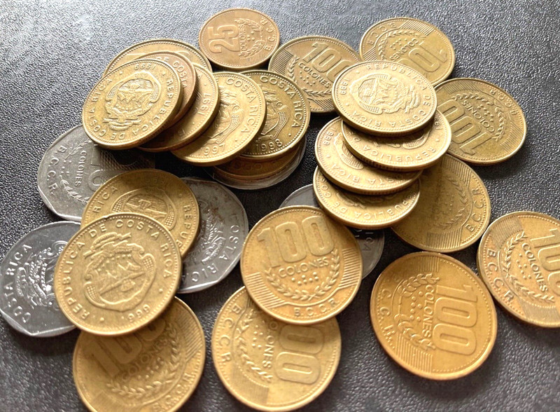 COSTA RICA, Vintage Mixed Lot of (28) Assorted, Circulated Coins of Costa Rica