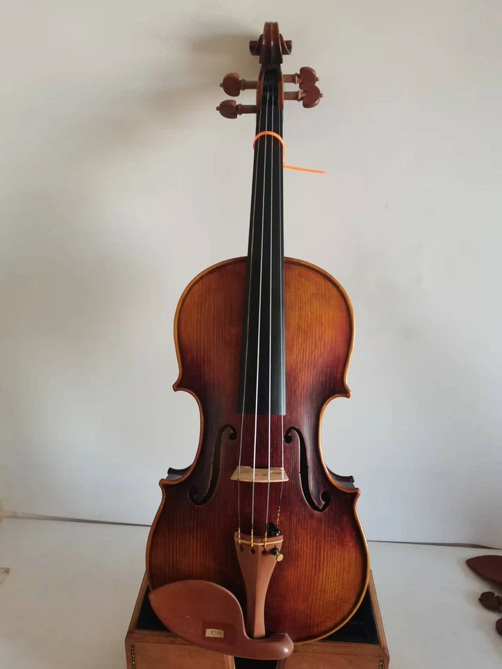 Master 4/4 violin Stradi model Flamed maple back spruce top hand carved K4240 - Image 4 of 4