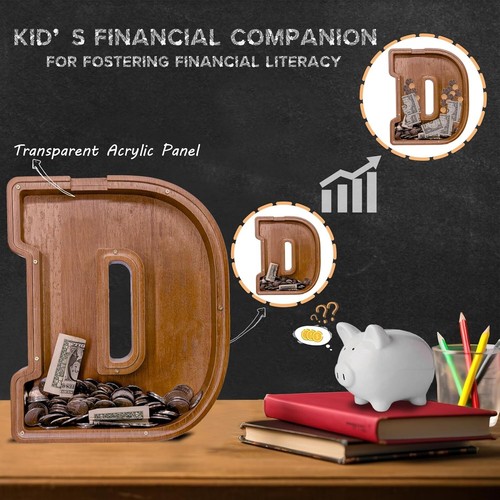 Sturdy Eco-Friendly Kids' Money Bank with Custom Engraving - Ideal for Savings - Picture 5 of 11