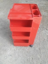 VINTAGE DESIGN CARRELLO BOBY DI JOE COLOMBO  ROSSO x BIEFFEPLAST