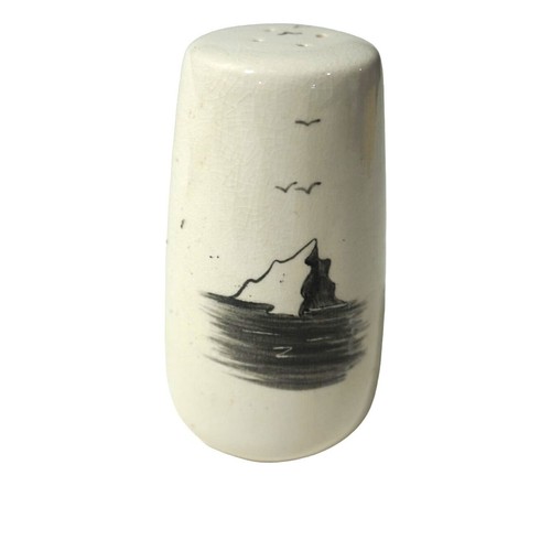 Vintage handbemalte Alaska Salz und Pfefferstreuer Eskimo Keramik Kabine Kern - Bild 3 von 9