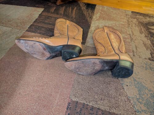 VINTAGE DAN POST PHOENIX BRAUN LEDER SPITZ ZULAUFEND COWBOY STIEFEL PHOENIX - Bild 7 von 14