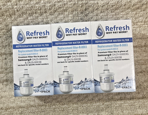 Refresh Replacement Water Filter - Fits Samsung R-0003 Refrigerators (3 Pack)