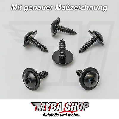 20X Metal Bund Kombi Schraube Kreuzschlitz Screw Universal Black #New#