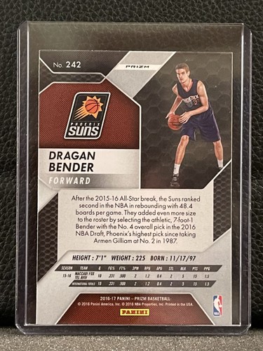 2016-17 Prizm STARBURST Dragan Bender RC #242 Phoenix Suns - Picture 2 of 2