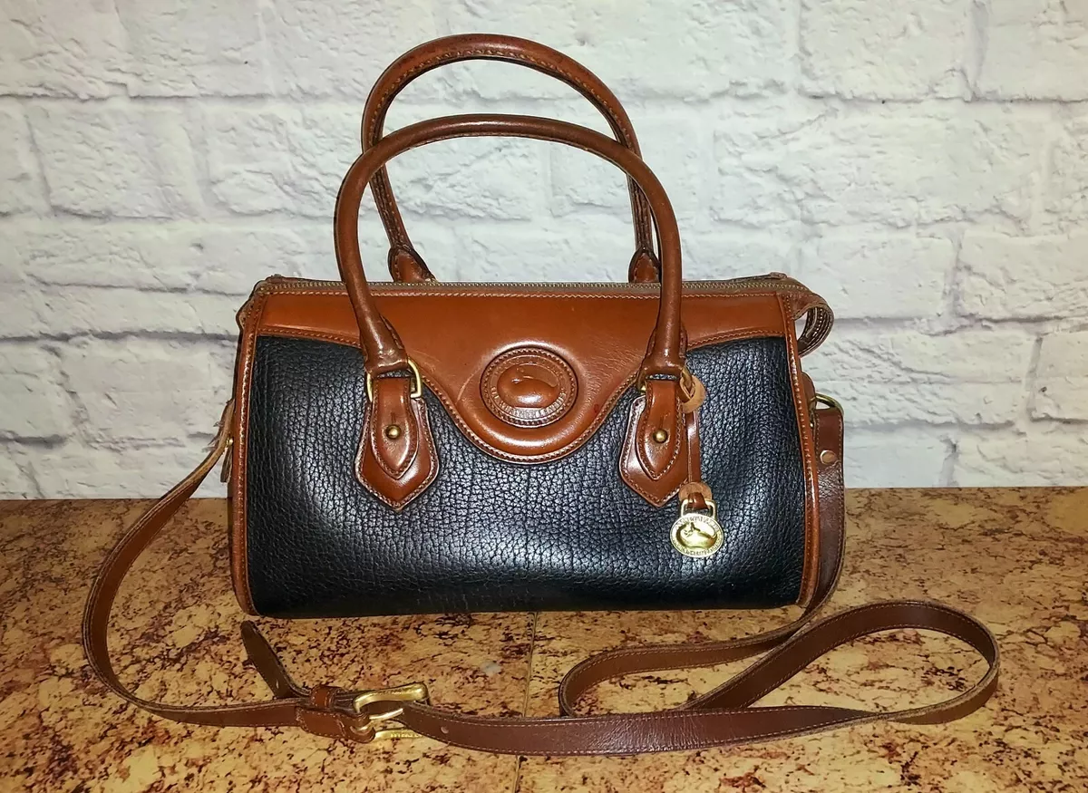 Dooney & Bourke Vintage All Weather Leather Classic Satchel Shoulder Bag  Brown