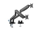 Uchwyt sprężynowy na dwa monitory, USB, montaż dwuramienny, HDWR SolidHand-CS02U