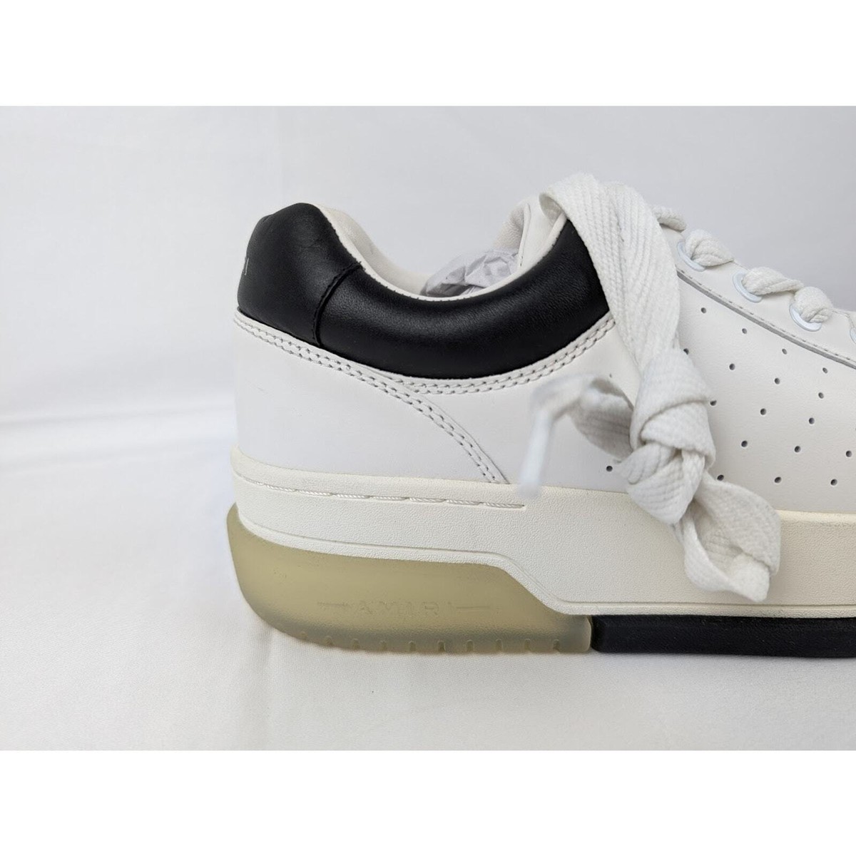 Amiri Stadium Low Top Sneakers in White/Black BNWD 46 | eBay