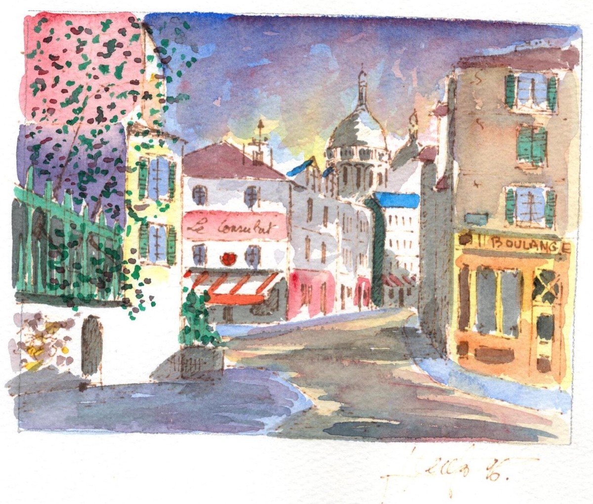 Two Original Paintings of Paris by Joël Perez: The Eiffel Tower