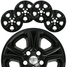 4 fits Jeep Grand Cherokee 2014-2017 Black 17" Wheel Skins Hub Caps Rim Covers