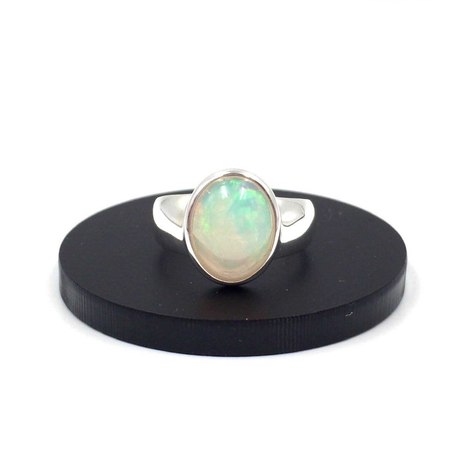 Solid 925 Silver Ring Opal 3.5ct Solid Band Ring … - image 15