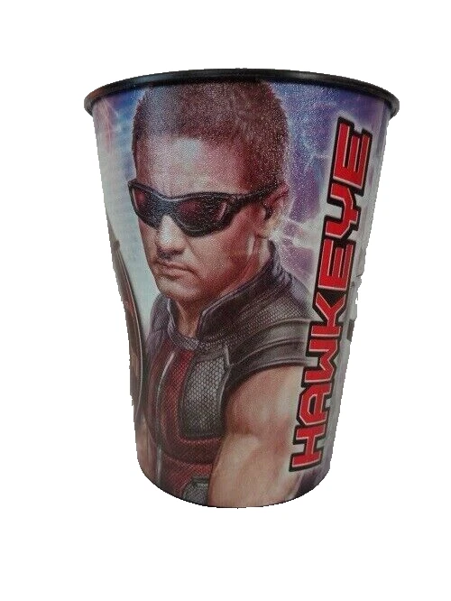 Taza de fiesta de plástico Marvel Hawk Eye Assemble Avengers 16 oz nueva Foto 2 de 3