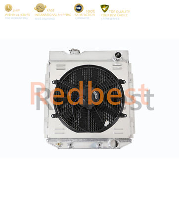 For 1960-65 61 Ford Mustang Falcon Comet V8 3Row Aluminum Radiator+Shroud+14''Fan