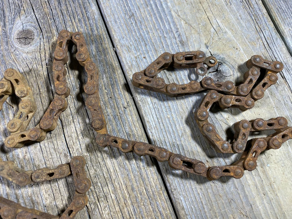 .VINTAGE ANTIQUE BIKE BICYCLE SKIPTOOTH CHAIN INCH PITCH 40/81 LINKS SKIP TOOTH - Image 4 of 4