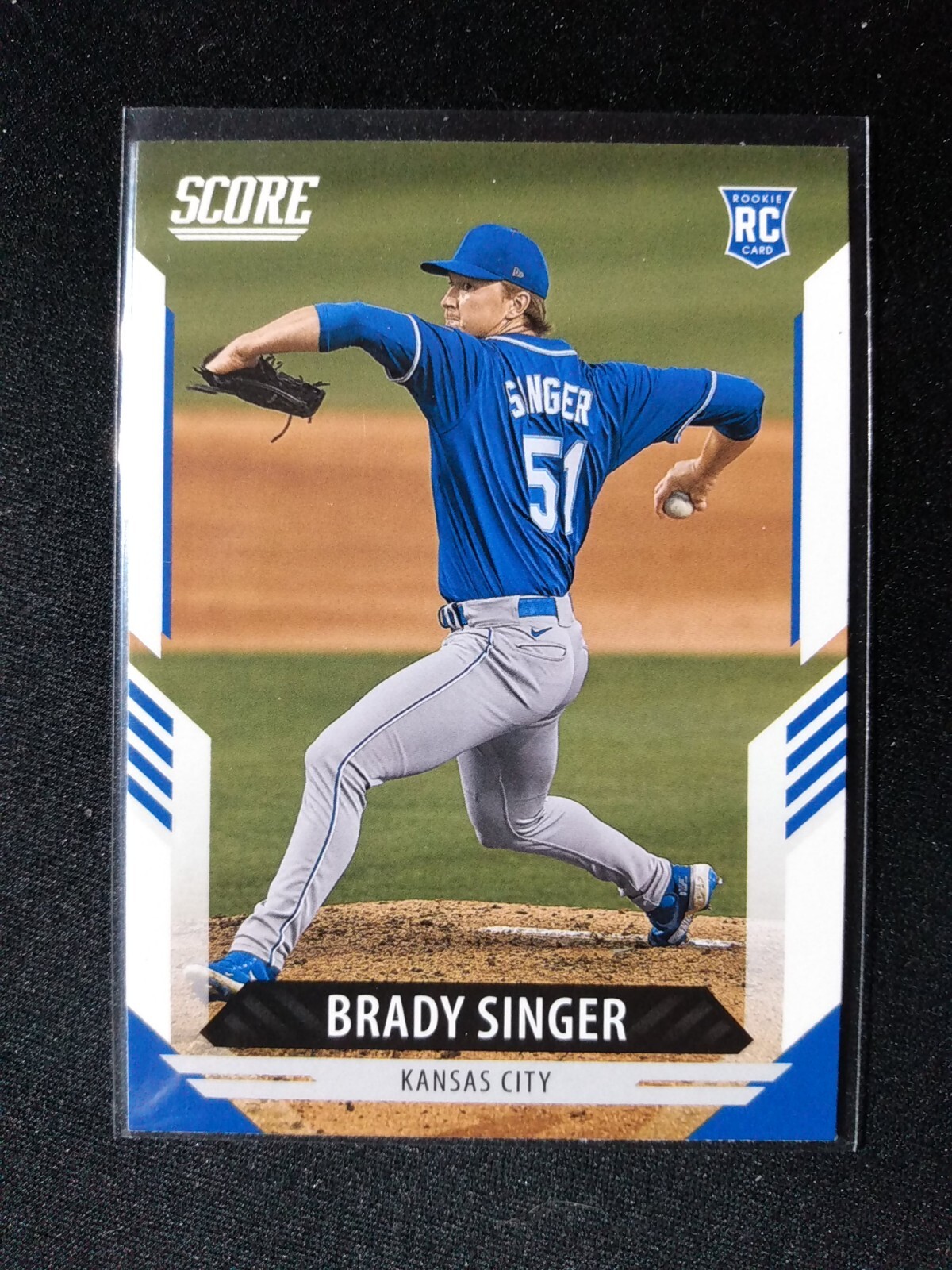 2021 Brady Singer Rookie Rc Score Panini Chronicles #7 Royals card