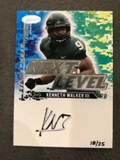 KENNETH WALKER III 2022 Sage Football High Next Level On Card AUTO Silver #18/25