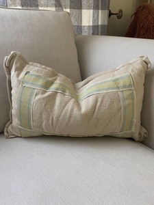 burlap lumbar pillow