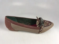 POETIC LICENCE License Sakes Alive Hunting Purple  Chain Loafer Ballet Flats 8 M