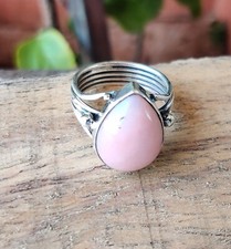 Pink Opal Gemstone Ring 925 Sterling Silver Beautiful Ring Handmade Silver Item