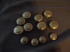 lot of 12 METAL FURNITURE KNOBS 8 Large & 4 SMALL  BRONZE? or ZINC?
