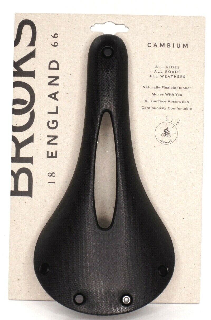 Brooks C13 Cambium Carved Saddle Black, Carbon Rails, 145mm