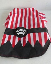 Dog Striped Red WHITE Pirate Costume Size Medium