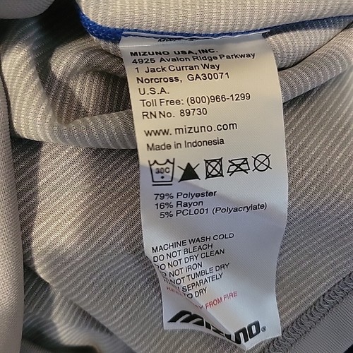 Mizuno Performance Pullover Shirt Mens XL Gray Blue Breath Therma Baseball NWT - Picture 6 of 9