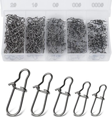 200pcs Fishing Snaps Clips Fastlock Duo Lock Snap 000# 00# 0# 1# 2# Quick Change