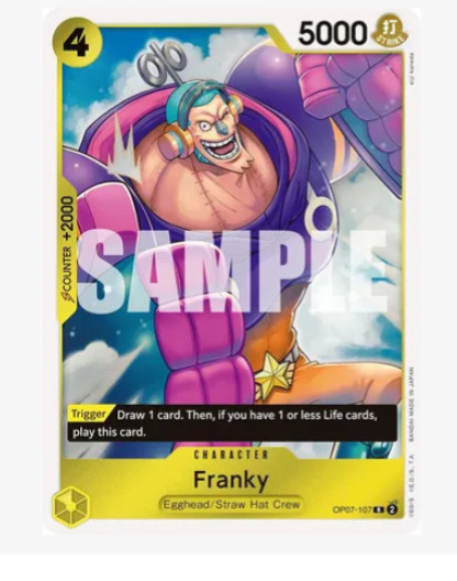 Franky - OP07-107 - R - Foil One Piece Card Game