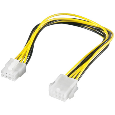 P33 PCI-E 8 pin Stecker auf PCI-E 8 pin Buchse Kabel 15cm Mainboard StromKabel 